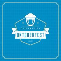 oktoberfeest bier festival viering wijnoogst groet kaart of poster vector