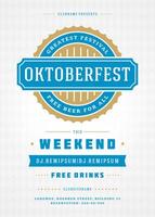 oktoberfeest festival poster markeren bier, muziek, en voedsel vector