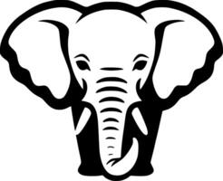 olifant - minimalistische en vlak logo - illustratie vector