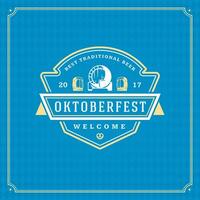 oktoberfeest bier festival viering wijnoogst groet kaart vector