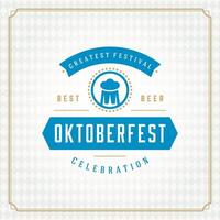 oktoberfeest bier festival viering wijnoogst groet kaart of poster vector