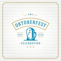 oktoberfeest bier festival viering wijnoogst groet kaart of poster vector