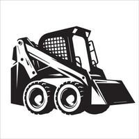 backhoe silhouet illustratie Aan een wit achtergrond vector