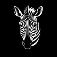 zebra, zwart en wit illustratie vector