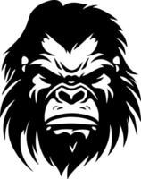 gorilla - minimalistische en vlak logo - illustratie vector