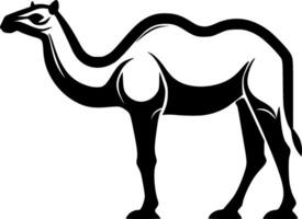kameel, minimalistische en gemakkelijk silhouet - illustratie vector