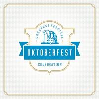 oktoberfeest bier festival viering wijnoogst groet kaart of poster vector