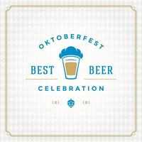 oktoberfeest bier festival viering wijnoogst groet kaart of poster vector