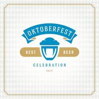 oktoberfeest bier festival viering wijnoogst groet kaart vector