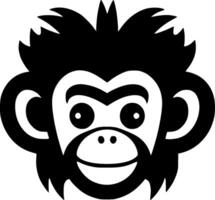 aap, zwart en wit illustratie vector
