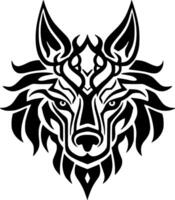 wolf - minimalistische en vlak logo - illustratie vector