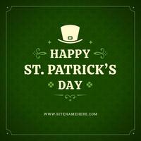 st Patrick dag gelukkig Iers vakantie sociaal media post sjabloon wijnoogst illustratie vector