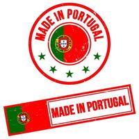gemaakt in Portugal postzegel teken grunge stijl vector