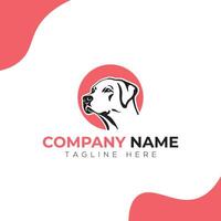 hond minimalistische modern illustratie logo ontwerp vector