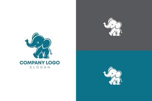 olifant minimalistische modern illustratie logo ontwerp vector