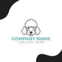 hond minimalistische modern illustratie logo ontwerp vector
