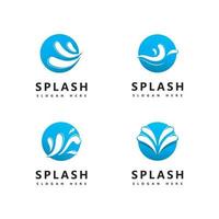 water golf splash symbool en pictogram logo sjabloon vector