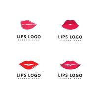 lippen logo schoonheid, sexy lippen vector illustratie