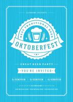 oktoberfeest viering poster met datum en uitnodiging vector