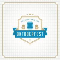 oktoberfeest bier festival viering wijnoogst groet kaart of poster vector