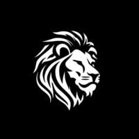 leeuw, zwart en wit illustratie vector