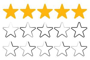 vijf ster beoordeling insigne, recensie beoordeling, klant feedback. vector
