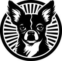 chihuahua, zwart en wit illustratie vector