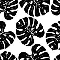 naadloos patroon met hand- getrokken tropisch bladeren Aan wit achtergrond. vector