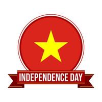 Vietnam onafhankelijkheid dag insigne vector