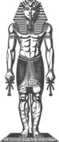 Farao mannetje de Egypte mythisch schepsel beeld gebruik makend van oud gravure stijl vector