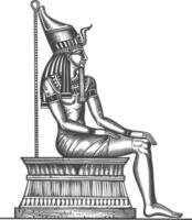 single oude Egypte hiëroglief een symbool beeld gebruik makend van oud gravure stijl vector