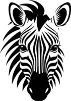 zebra, zwart en wit illustratie vector