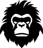 gorilla, zwart en wit illustratie vector