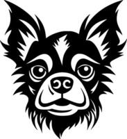 chihuahua - zwart en wit geïsoleerd icoon - illustratie vector