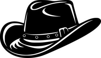 cowboy hoed - minimalistische en vlak logo - illustratie vector