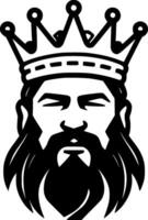 koning, zwart en wit illustratie vector