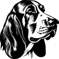 basset hond - minimalistische en vlak logo - illustratie vector