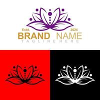 luxe schoonheid Dames spa modern logo ontwerp vector