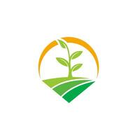 boerderij landbouw logo icoon ontwerp illustratie vector