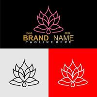 luxe schoonheid Dames spa modern logo ontwerp vector