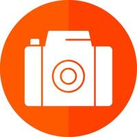 camera glyph rood cirkel icoon vector