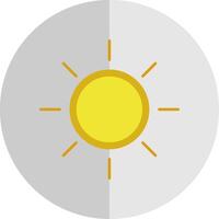 zonnig vlak schaal icoon vector