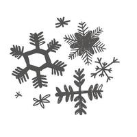 hand getrokken sneeuwvlok schets doodle illustratie. handgetekende winterkerst concept. vector