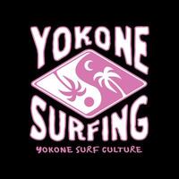 verkennen surfing met een Japans twist groovy Azië t-shirt ontwerp vector