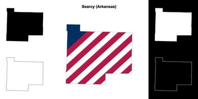 zoeken district, Arkansas schets kaart reeks vector