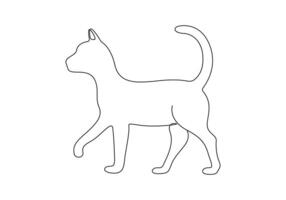 doorlopend single lijn tekening van schattig hond premie illustratie vector