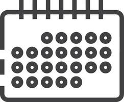 kalender icoon symbool beeld voor schema of afspraak vector