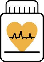 pil gevild gevulde icoon vector