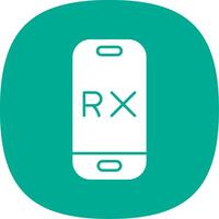 rx glyph kromme icoon vector