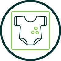 baby kleren lijn cirkel icoon vector